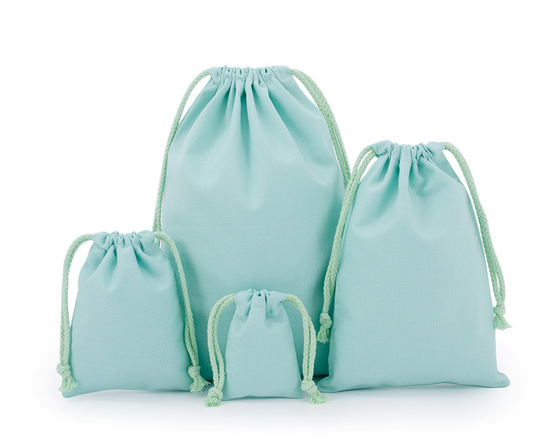 Wholesale and in-stock white drawstring cotton drawstring bags, blank eco-friendly gift packaging, storage canvas drawstring bags pic 54