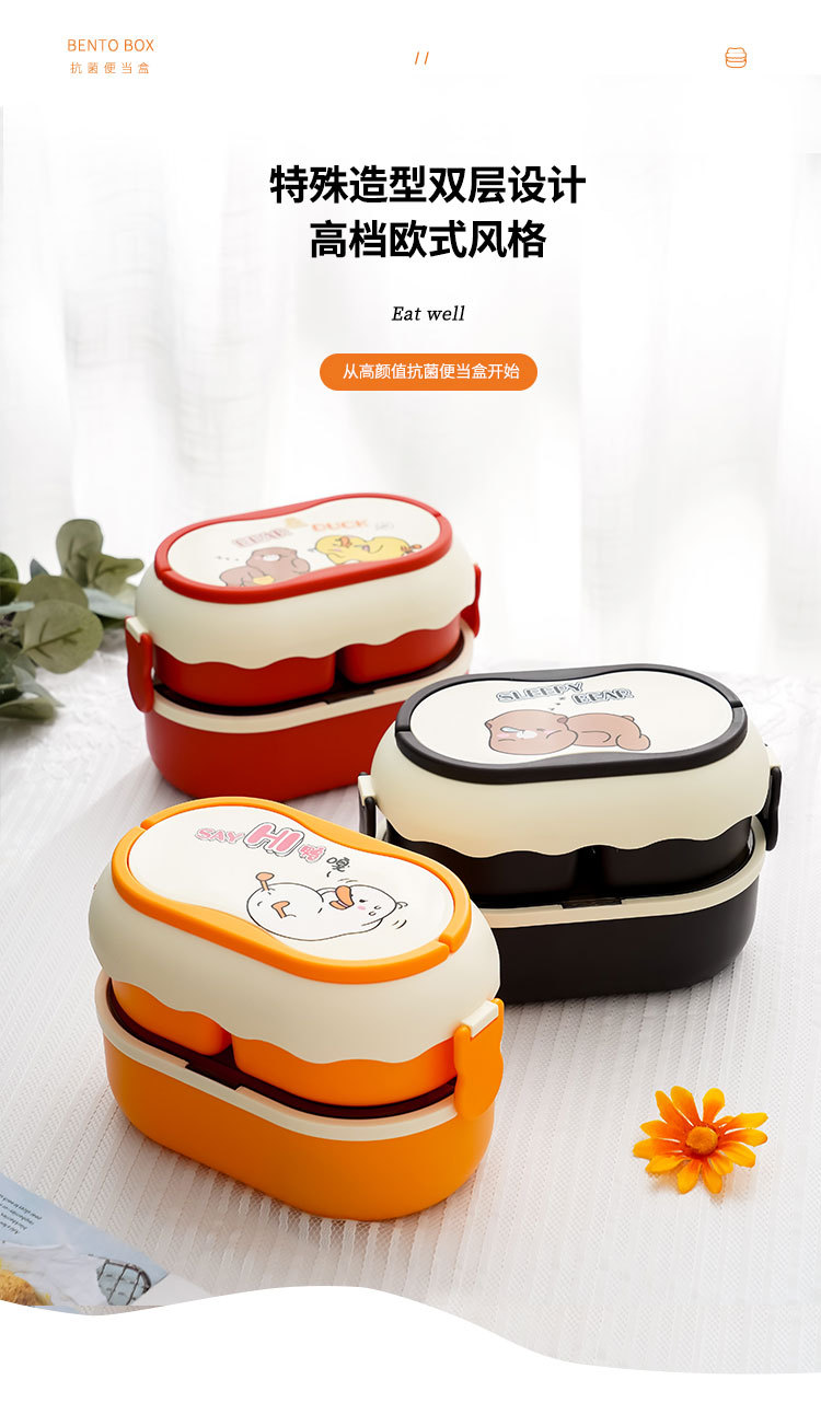 饭盒可微波炉加热学生专用便当盒上班族便当分格日式多层餐盒套装详情6