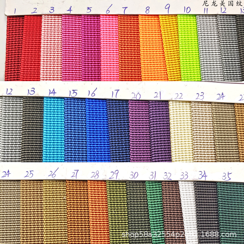 全新料丙纶PP600D幼坑纹美国纹织带现货箱书背包肩带提手切割加工详情20