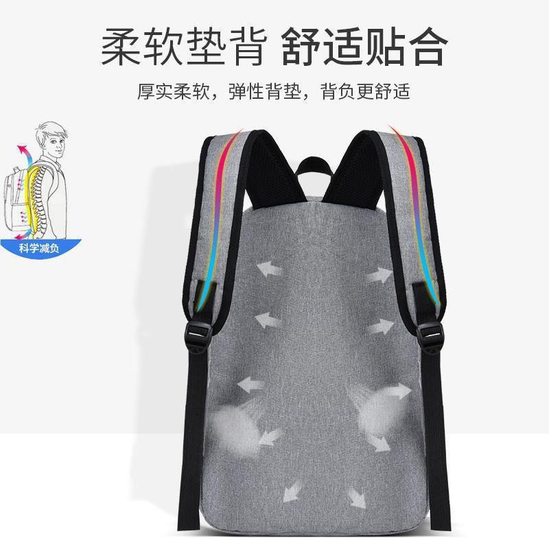 跨境大容量休闲简约牛津布双肩背包双肩韩版书包中学生旅行电脑包详情16