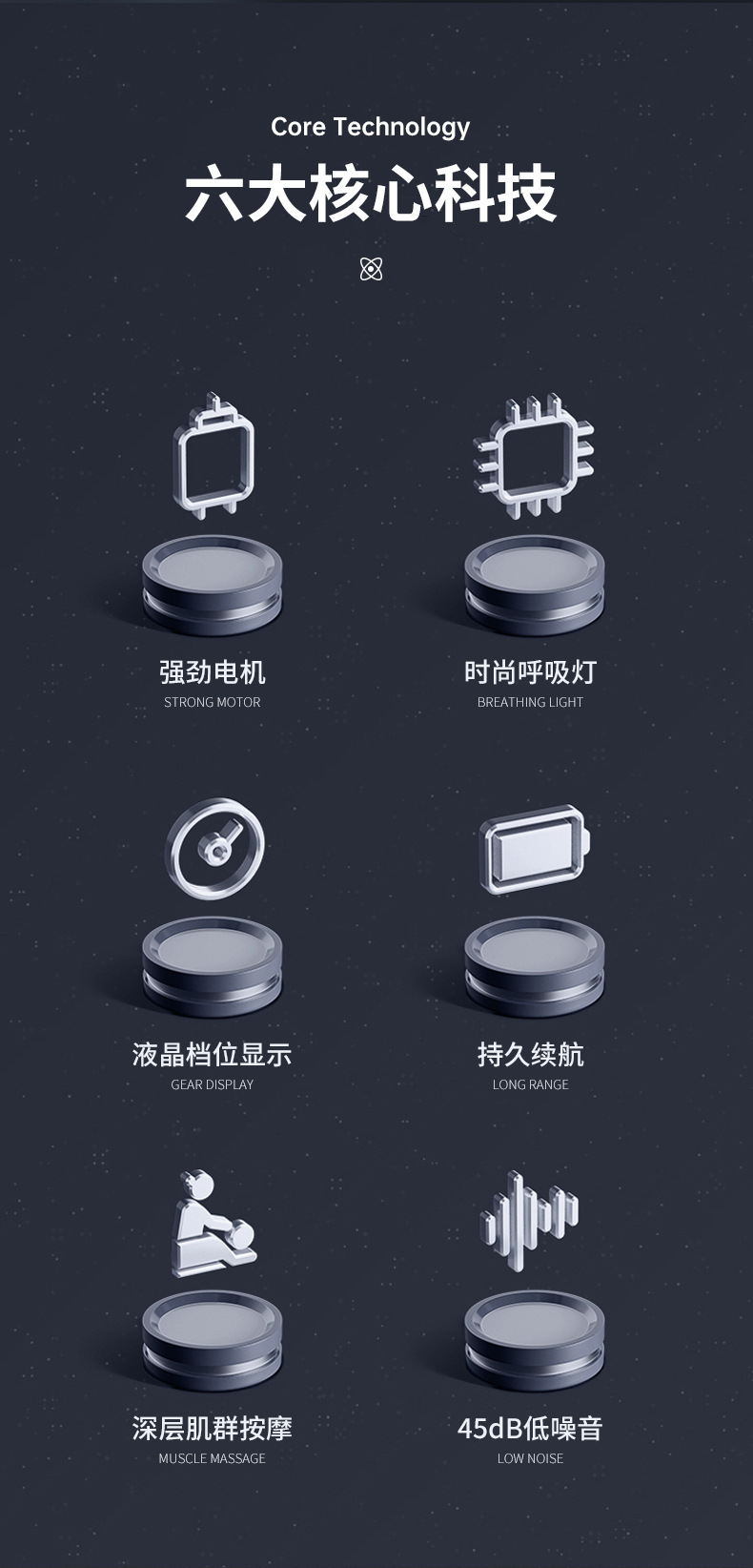 跨境亚分体拉带筋膜枪 多功能可拆卸手柄振动带按摩肌肉健身按摩详情3