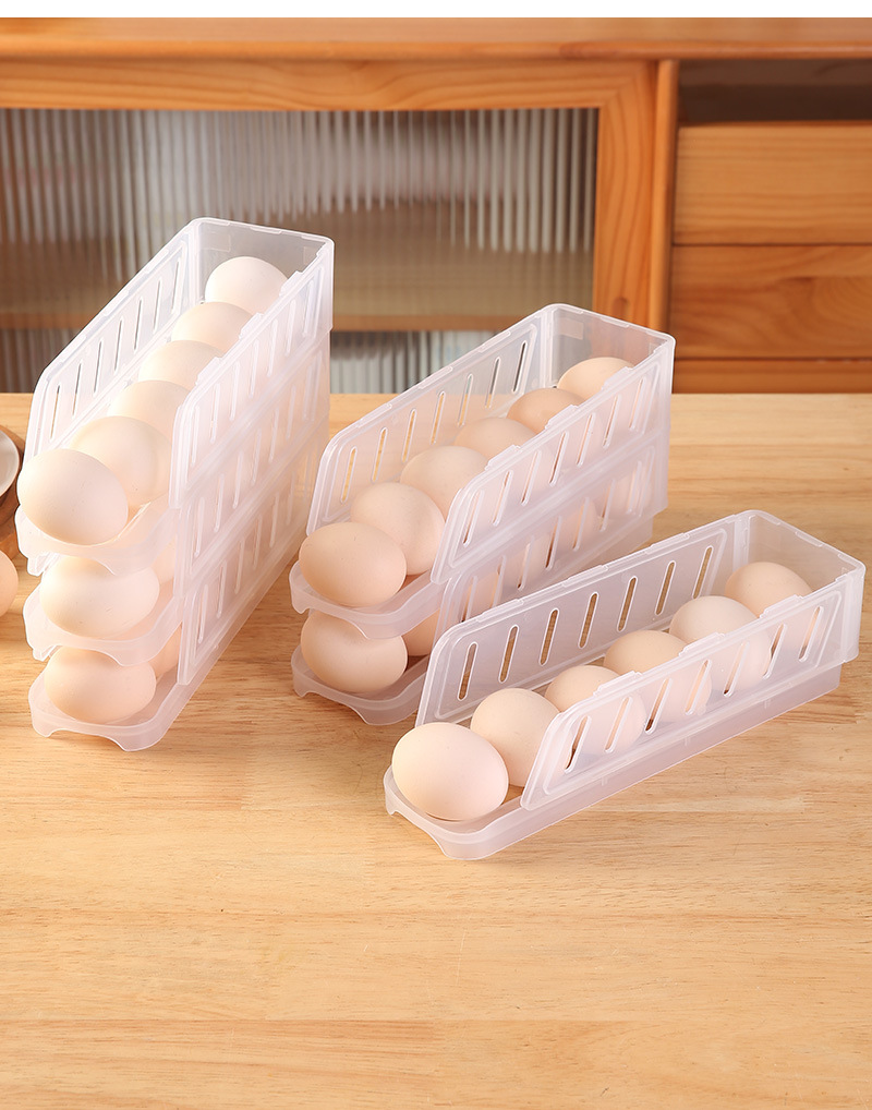 Cross-border refrigerator, egg storage box, egg roller, kitchen, food storage basket, household, foldable, home pic 17