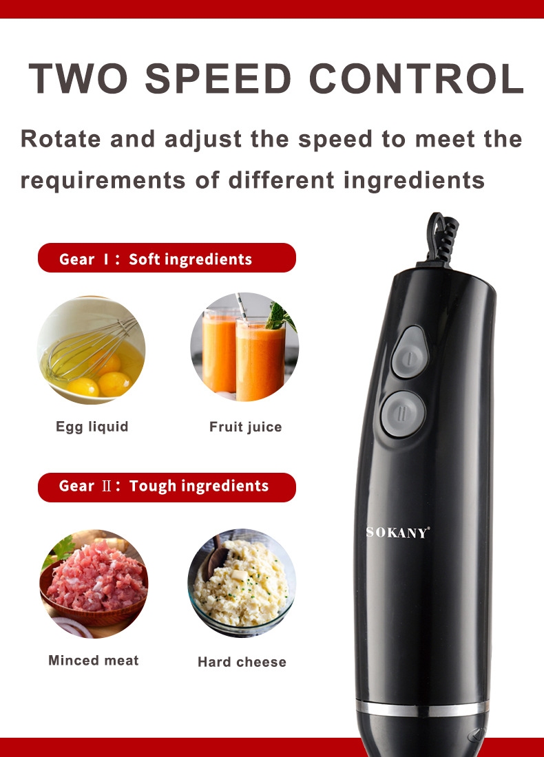 SOKANY1812 multi-functional meat grinder 4-in-1 for foreign trade, HAND BLENDER pic 7