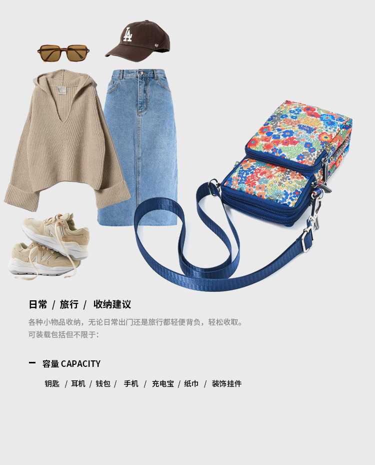 中年妈妈手机包手腕斜挎迷你小包包夏天百搭帆布包竖款零钱包便携详情21