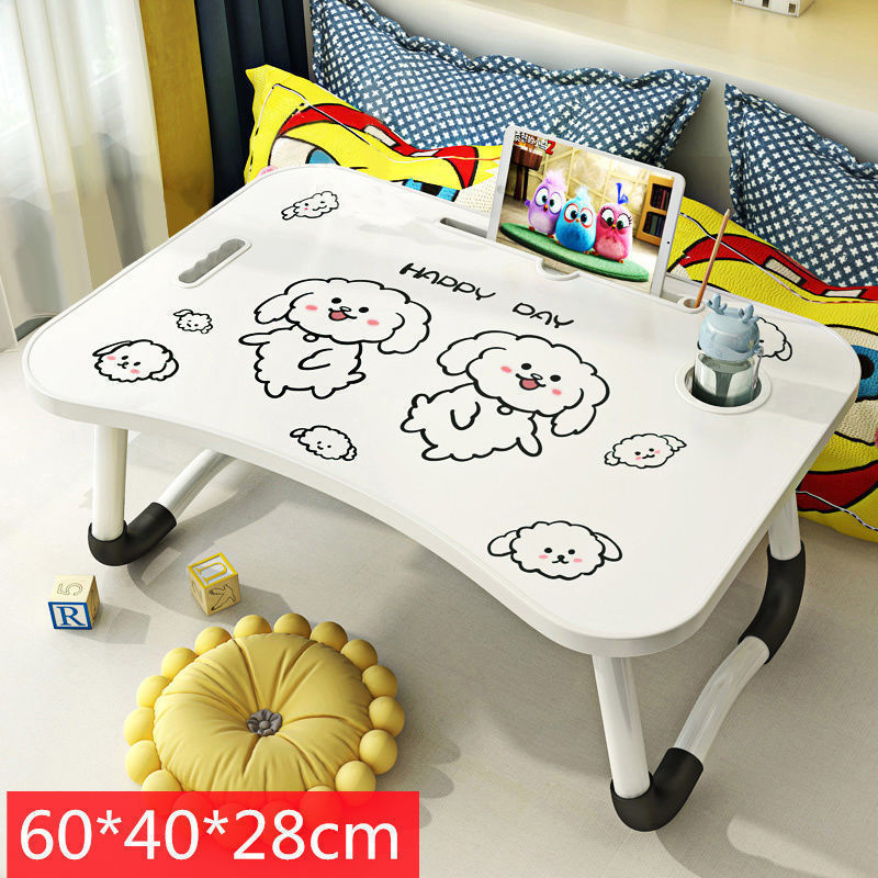 Adjustable bed small table, folding table, dormitory desk, student computer desk, study desk on top, household table board pic 19