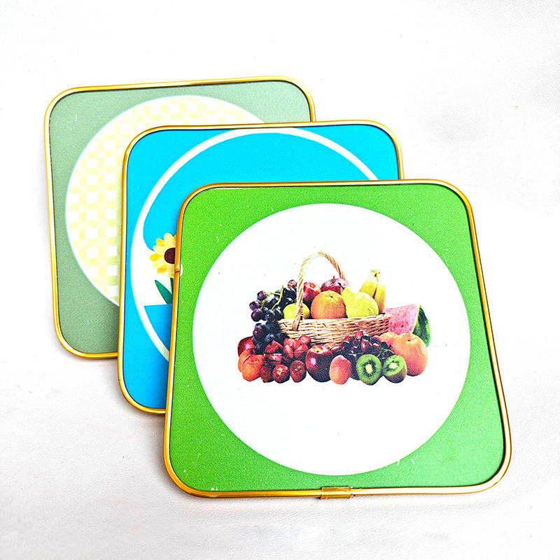 【1-12 Zones 】16cm【 Square edge banding 】 Heat insulation pad 240 yuan per piece, square 16cm edge banding heat insulation pad with painted patterns, thickened table cartoon heat insulation pad 2 yuan wholesale pic 5