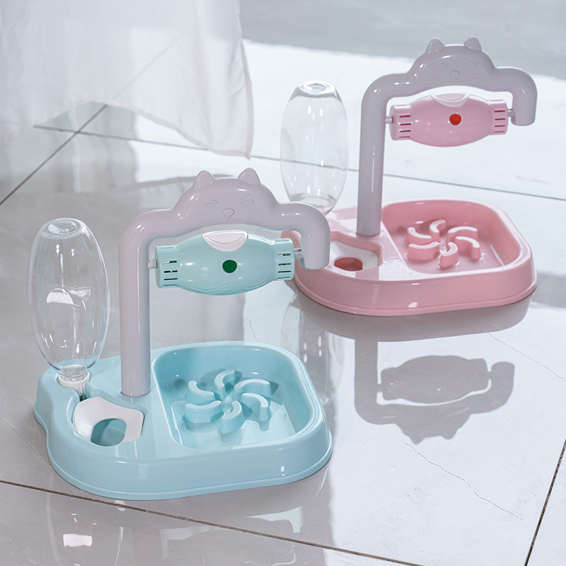 Tazón para mascotas puzzle drain food juguetes para gatos perro anti-asfixia tazón de comida lenta alimentación automática agua anti-mojado boca tazón para gatos artefactos de alivio pic 5