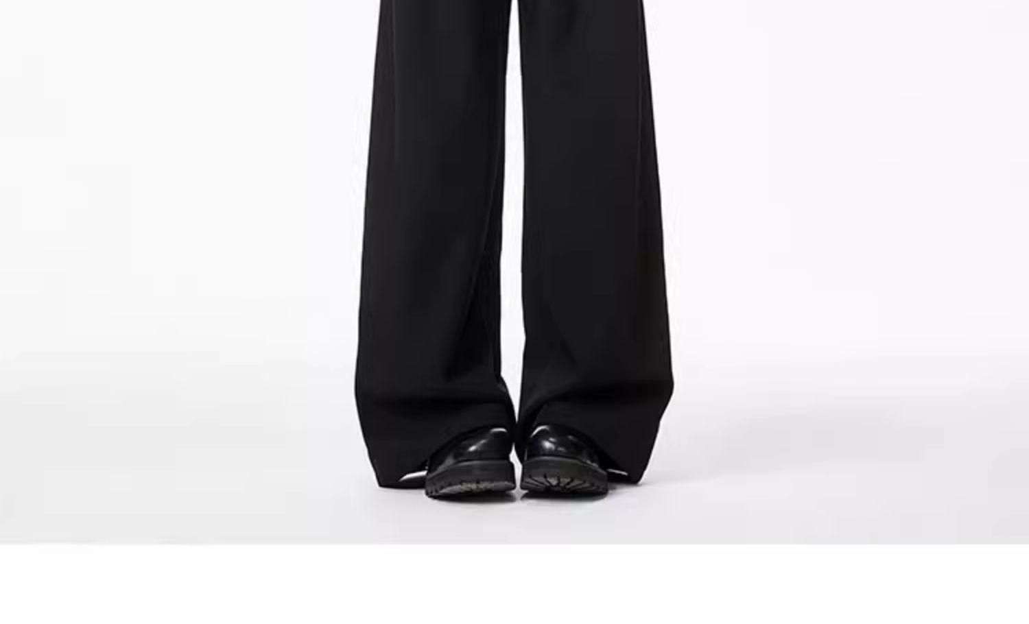 Americano cleanfit negro pantalones hombre primavera otoño recto holgada sensación casual premium sensación pantalones de pierna ancha hombre pic 4