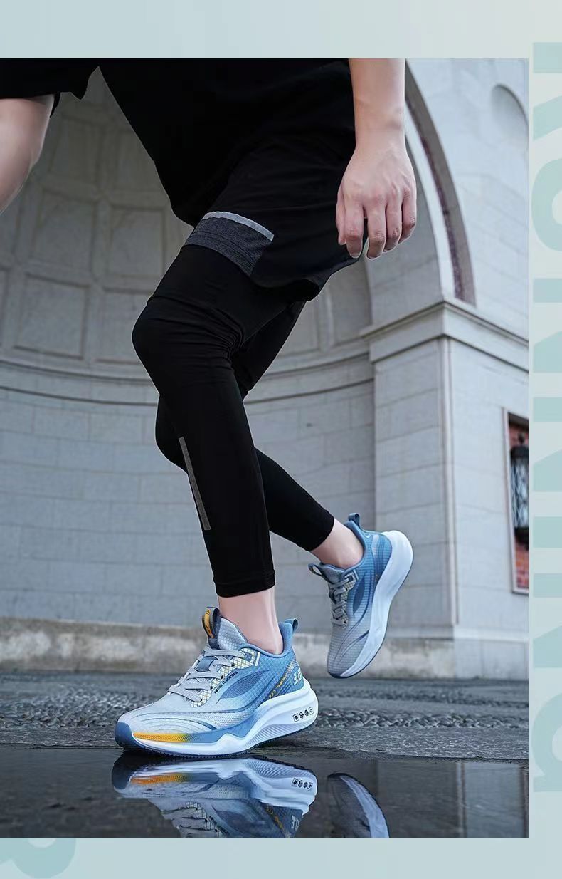 男鞋春季新款网面超轻跑鞋运动鞋透气减震软底学生鞋轻便跑步鞋详情6