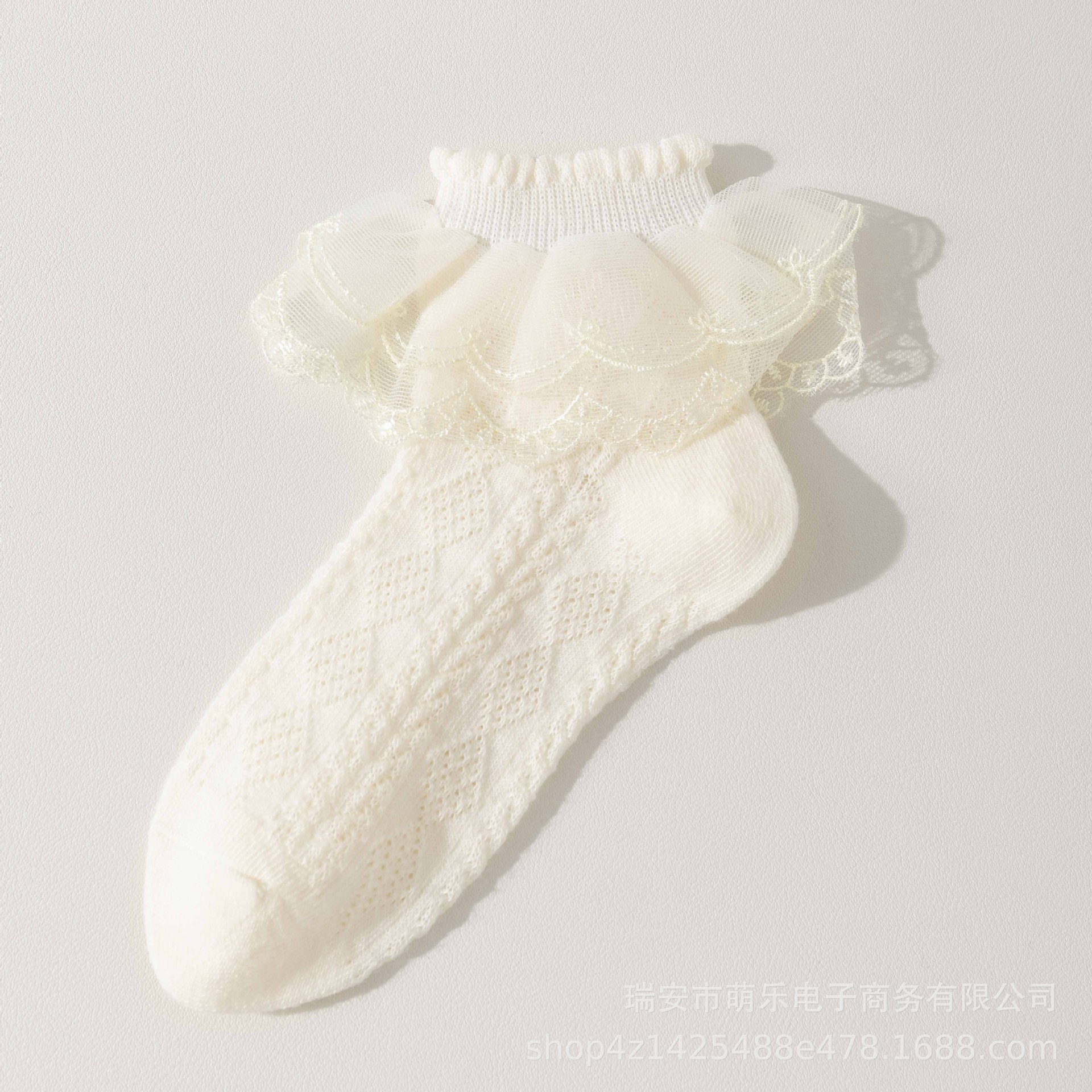 儿童拉丁舞舞蹈花边袜女童蕾丝薄款公主袜棉春秋夏白色花边袜女详情19