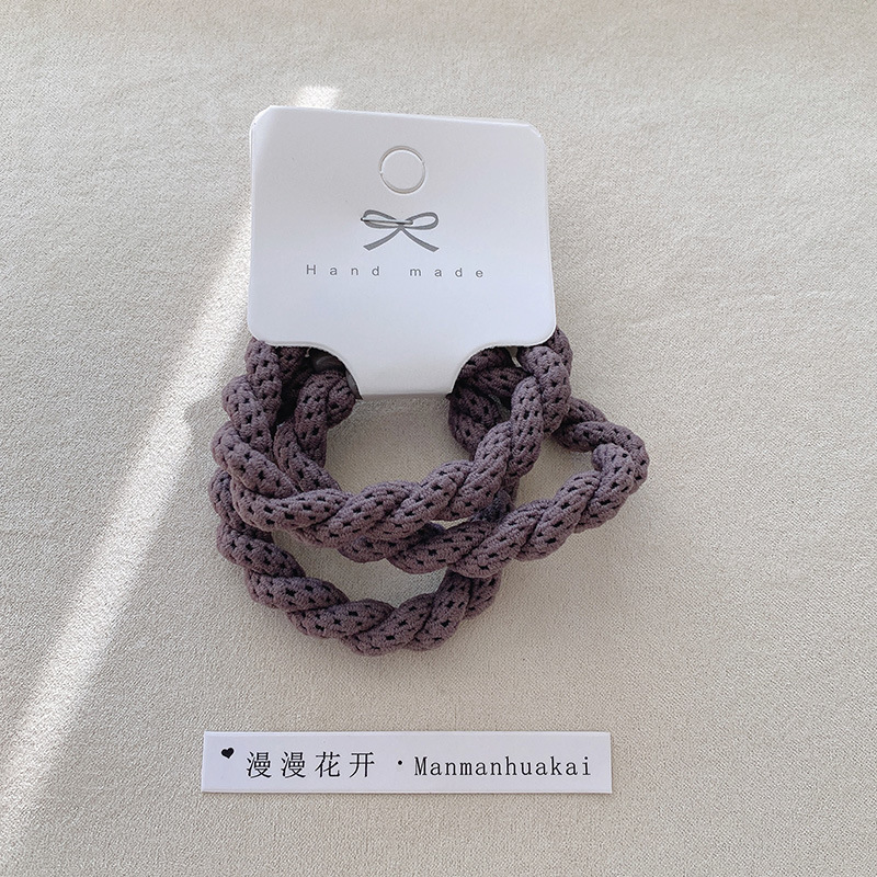 Three thick, durable and highly elastic rubber bands, adult hair ties, black hair ties and hair bands, simple leather cases for tying hair pic 5