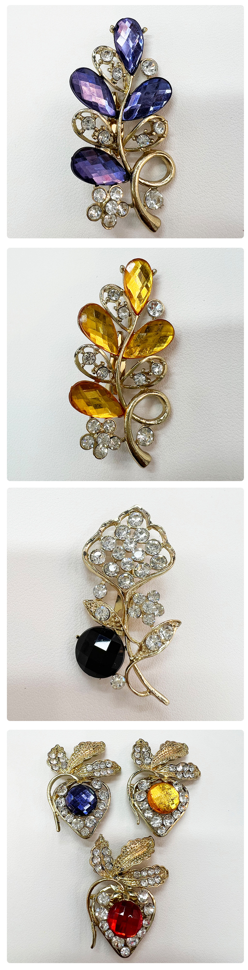 高档彩钻花卉胸针ins风轻奢礼服西装配饰合金别针外套胸花潮批发详情13