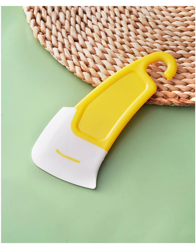 Yellow silicone scraper for cleaning the bottom of kitchen stoves, pans and plates, soft scraper, high-temperature resistant scraper blade, kitchen tools pic 11