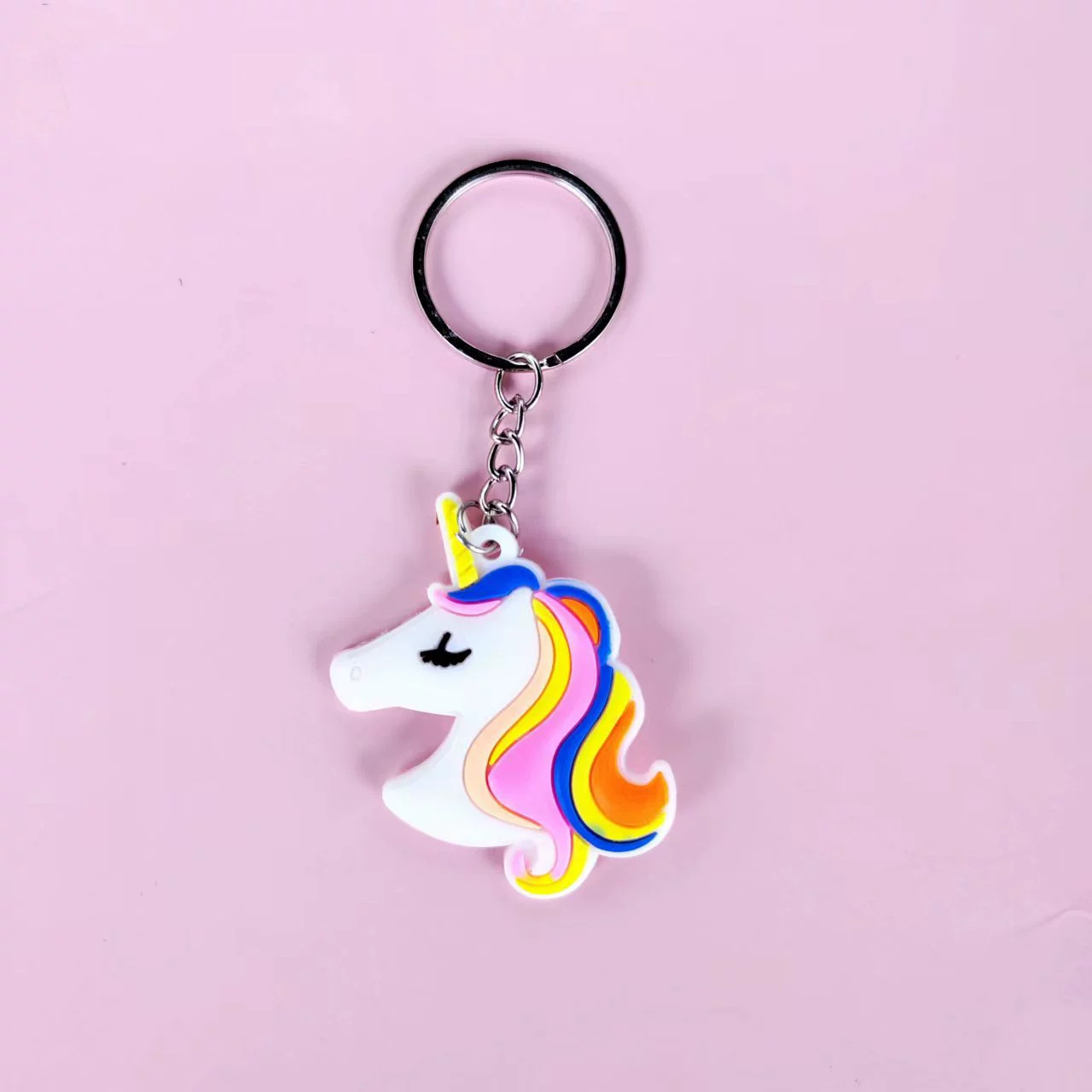 跨境新款亚马逊欧美独角兽钥匙扣派对礼品儿童饰品PVC软胶钥匙链详情21
