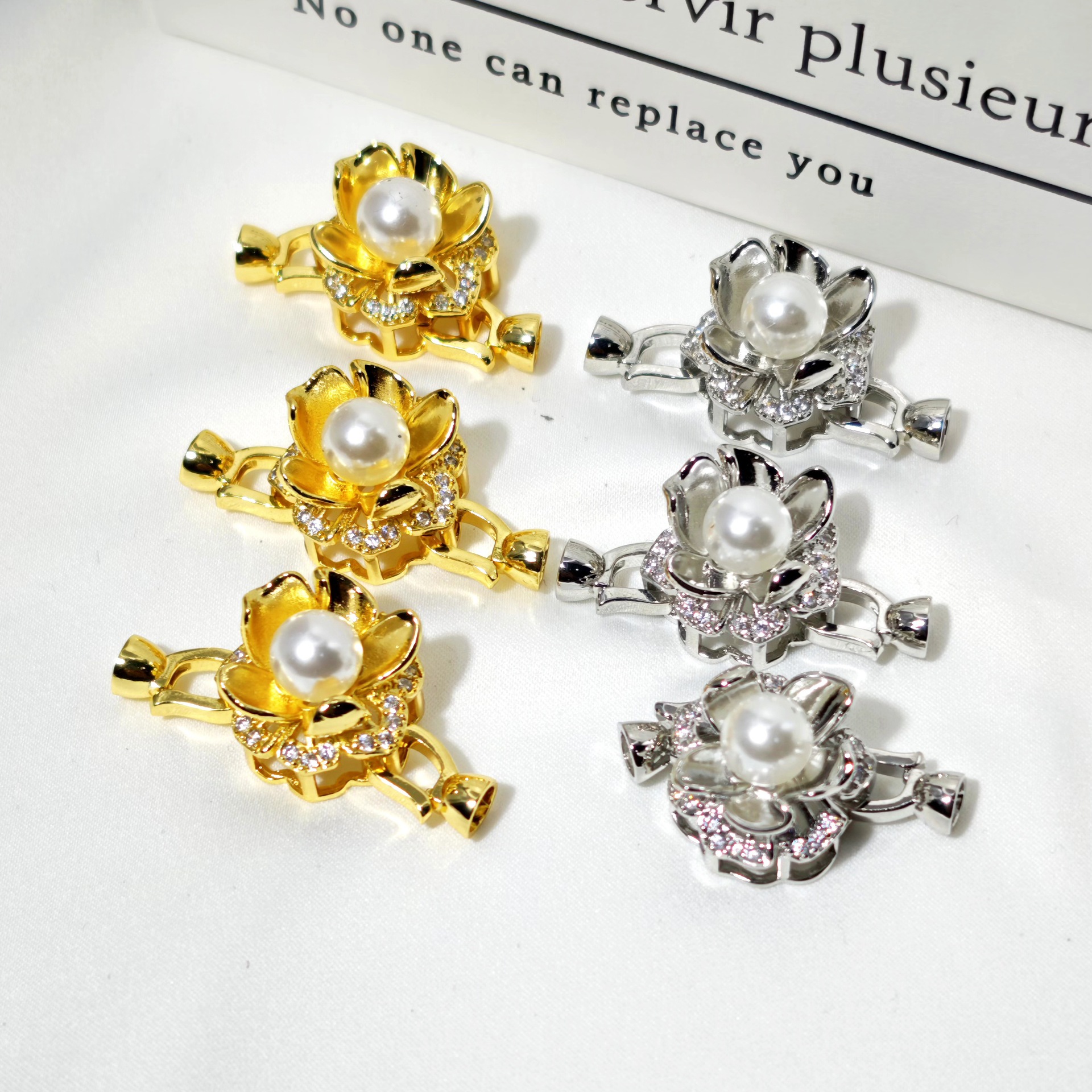 High-end strong color retention necklace clasp, pearl buckle, bracelet buckle, end buckle, universal buckle, diy jewelry accessories pic 2