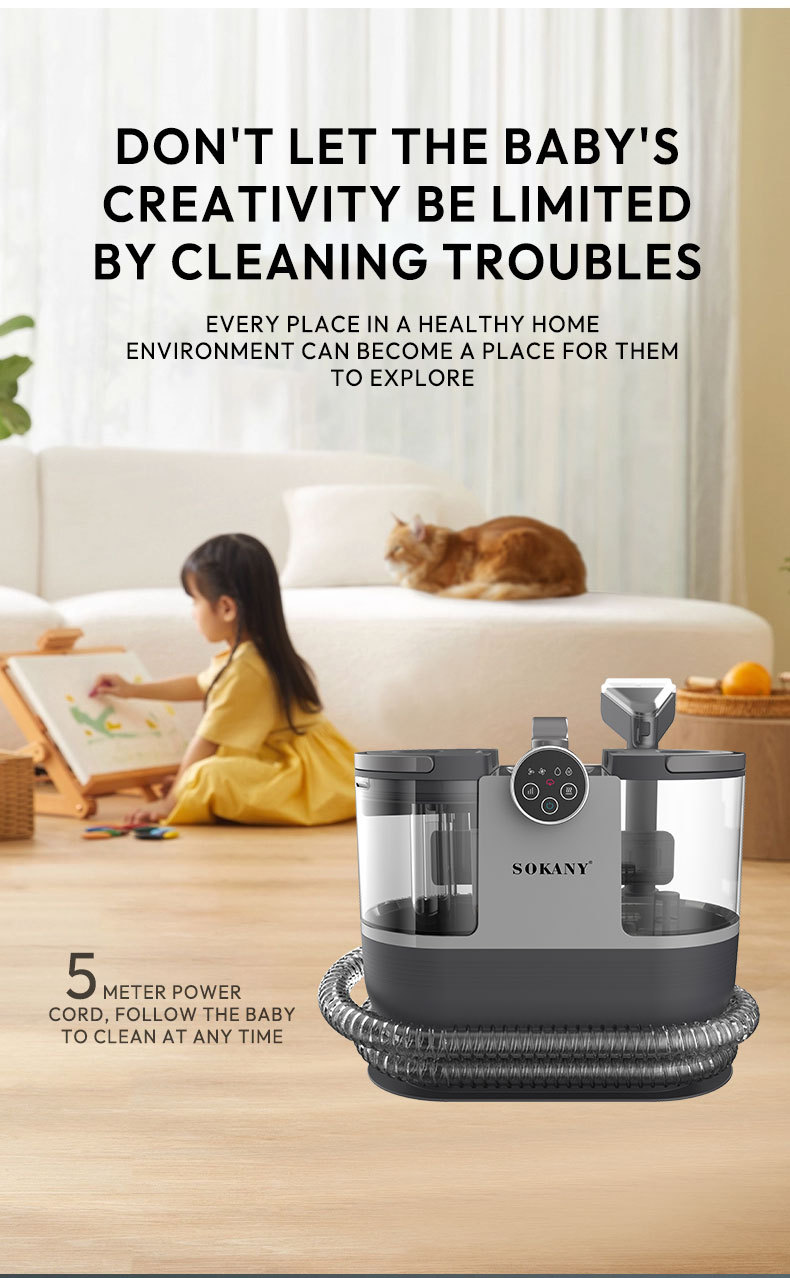 SOKANY13056 Foreign trade fabric cleaning machine, strong suction carpet cleaning machine, 1.6L2000W wired vacuum cleaner pic 5