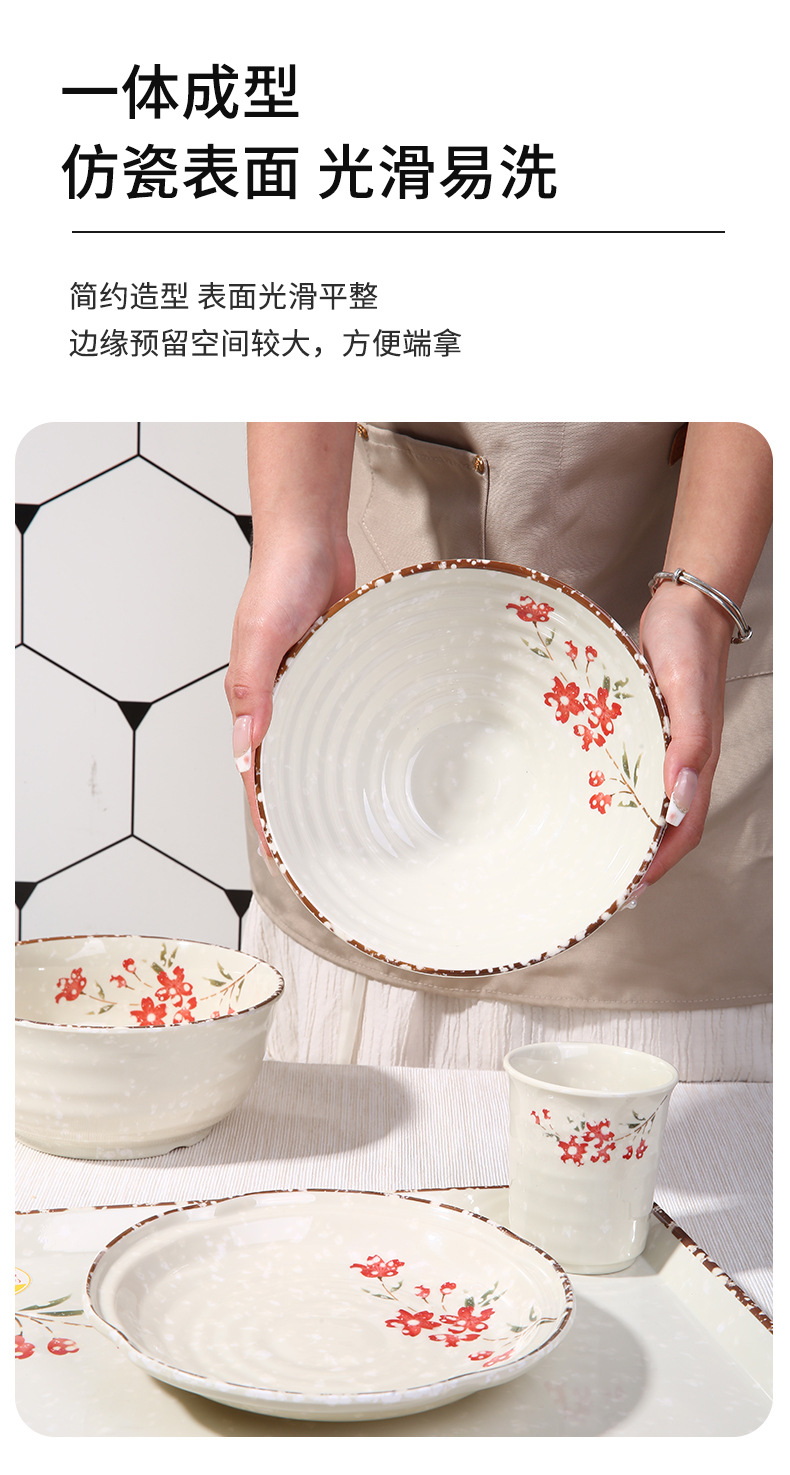 五和A5密胺餐具盘子勺碟创意商用饭店餐厅寿司料理餐盘菜盘耐摔详情8