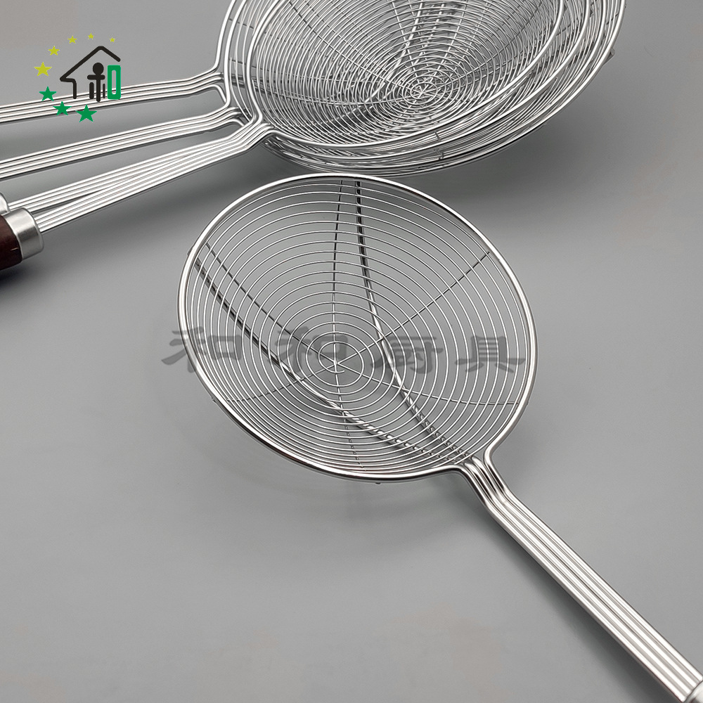 加厚无磁小蛮腰实木柄304不锈钢漏勺火锅线漏过滤网油炸捞面捞勺详情13