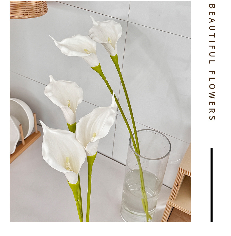 大号长杆EVA手感马蹄莲仿真花家居餐桌装饰婚礼堂插花拍照道具详情12
