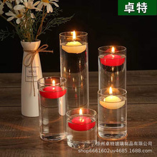 爆款冰激凌香薰蜡烛杯玻璃容器蜡烛台透明蜡烛杯室内浪漫烛台空杯详情11