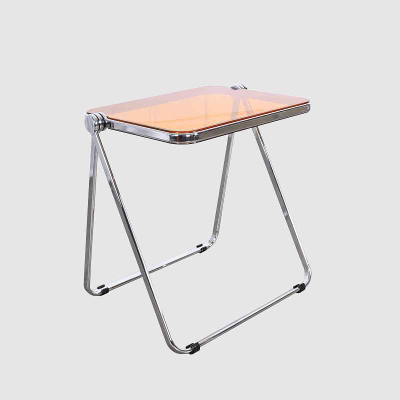The popular acrylic folding table is a simple and modern home study desk, office desk, bedroom bedside portable table and chair set pic 14