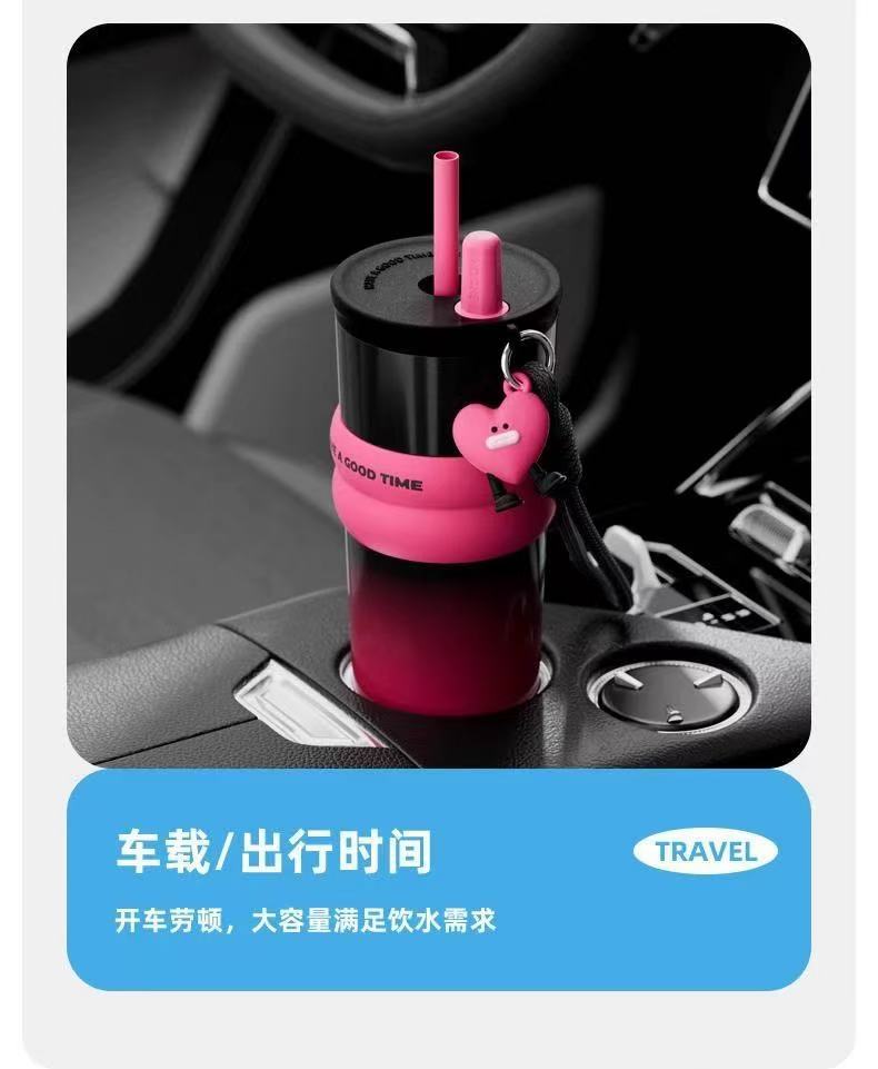 新款316不锈钢保温杯便携巨无霸吸管咖啡杯冰霸汽车水杯跨境批发详情3