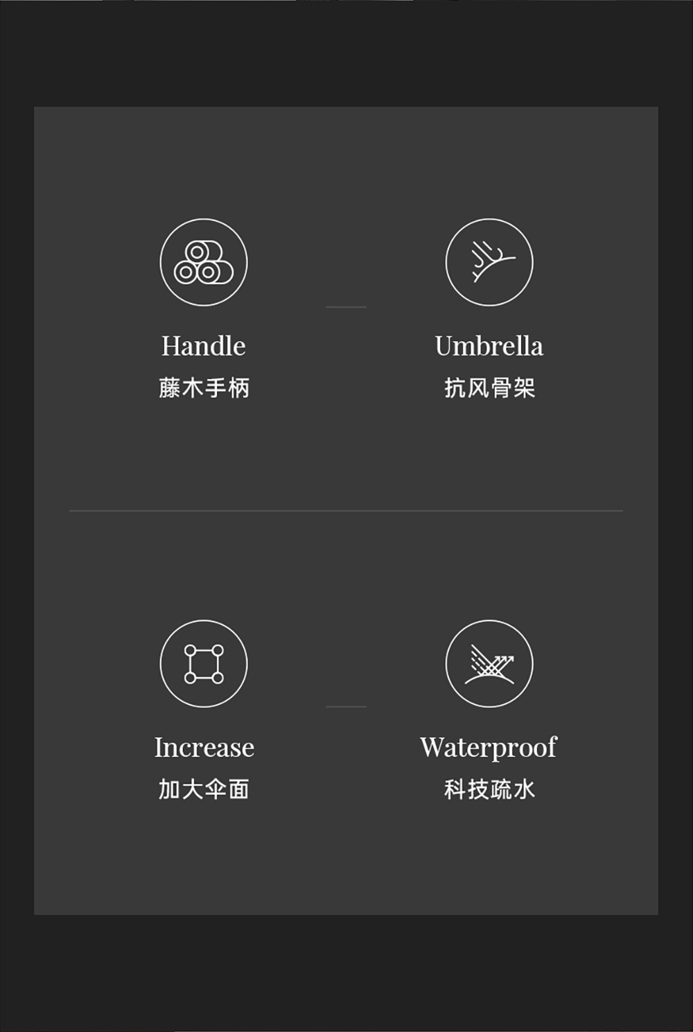 星宝新款商务伞长柄皮圈手柄素色27寸70cm16骨雨伞现货批发可印刷详情3
