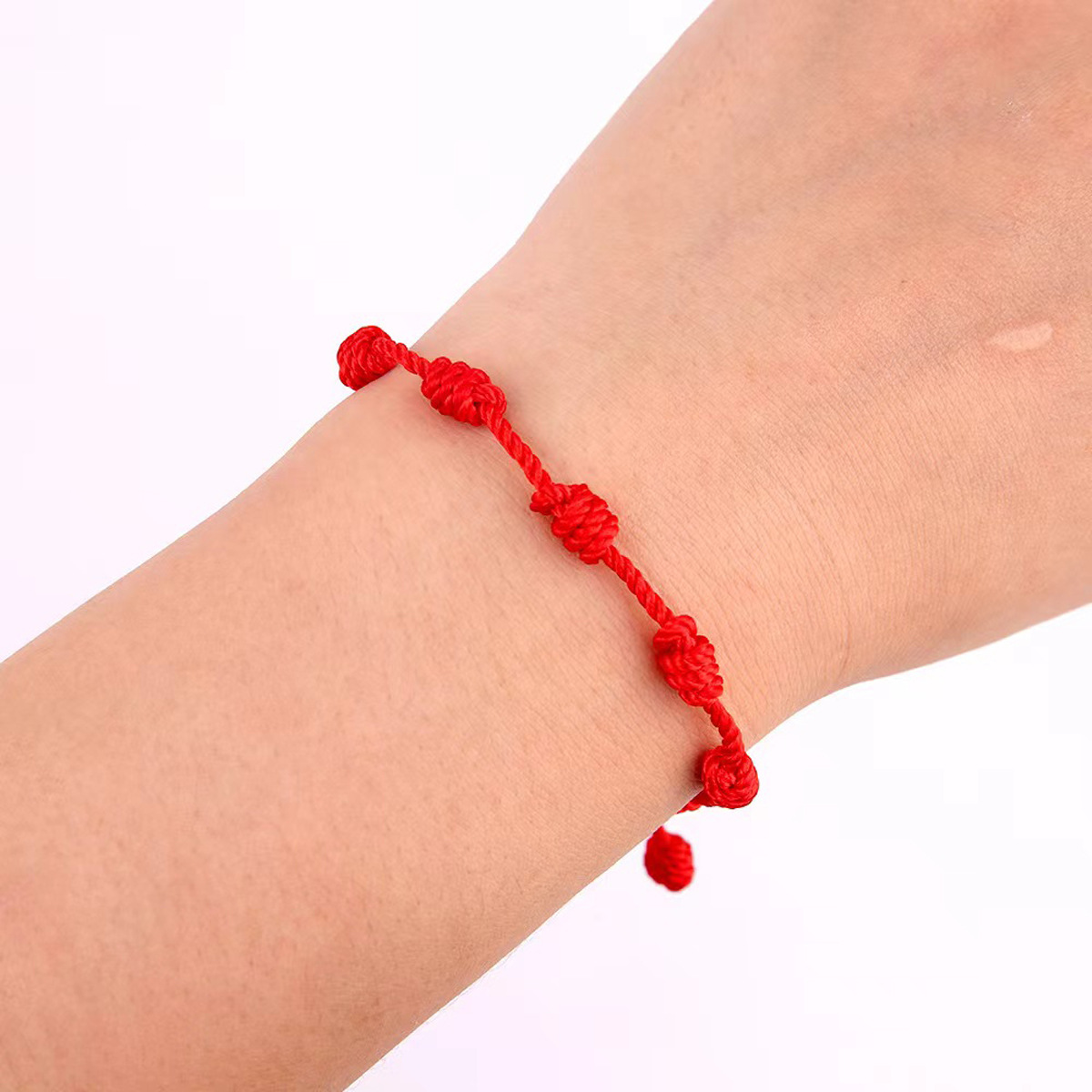 Cross-border best-selling fashionable 7-knot lucky bracelet, simple and individual, hand-woven adjustable couple friendship bracelet cover pic 4