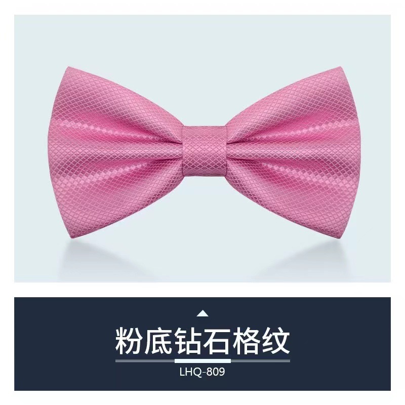 男士领结韩版潮双层纯色网格婚礼新郎正装衬衫礼服蝴蝶结厂家批发详情7