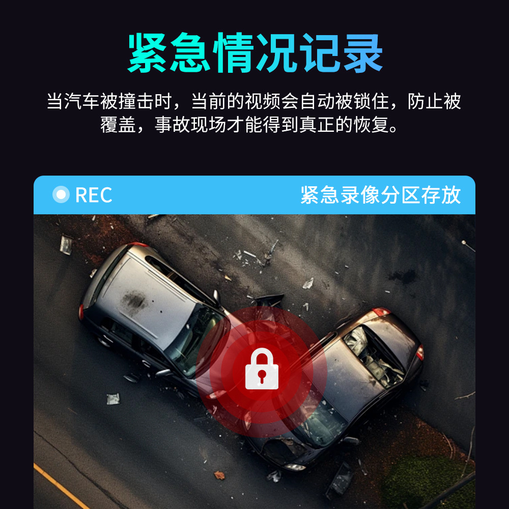 跨境1080P高清车前车内车后三录行车记录仪 支持WiF手机详情8