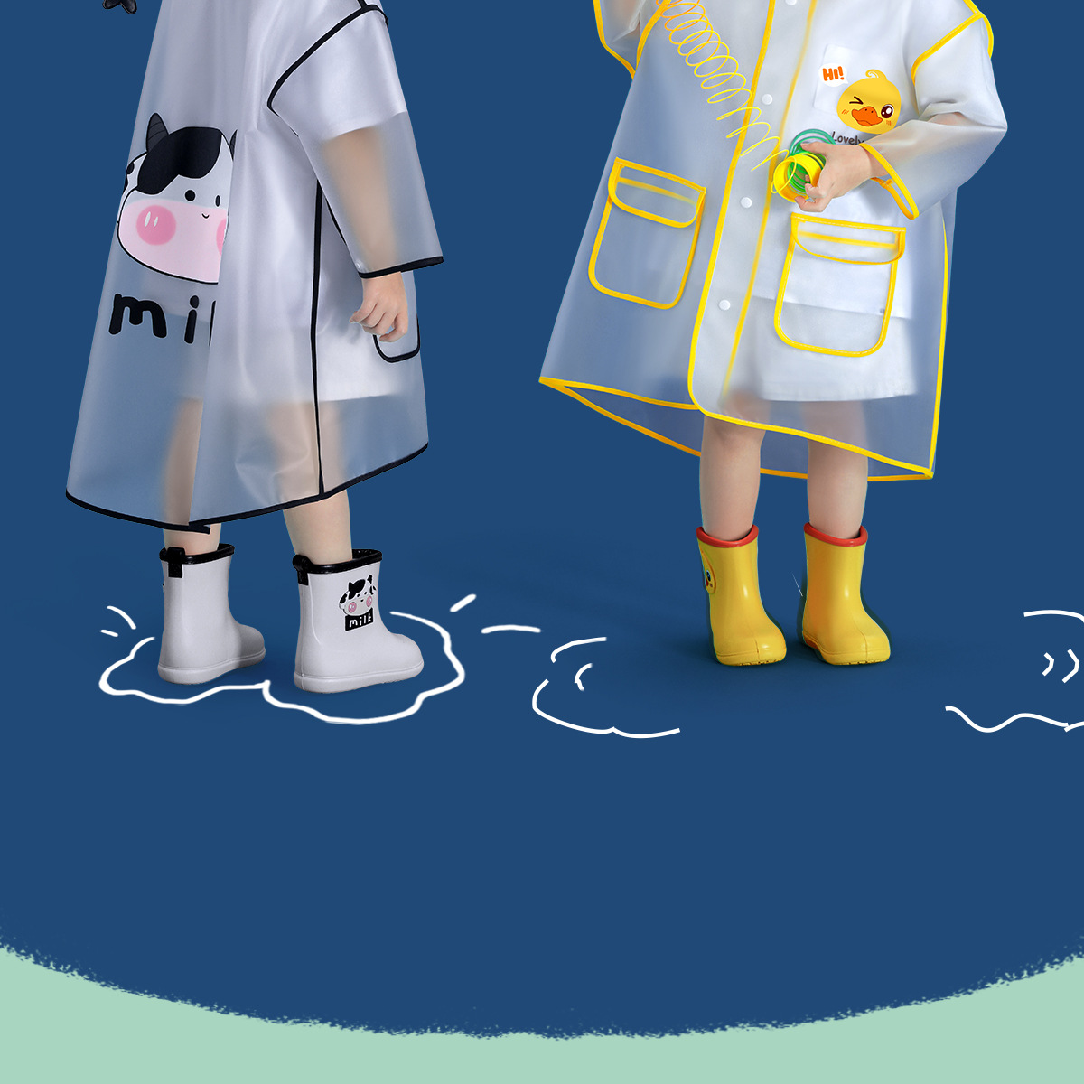 备美儿童雨衣批发女童男童女孩EVA幼儿园小学生小童宝宝雨披详情2