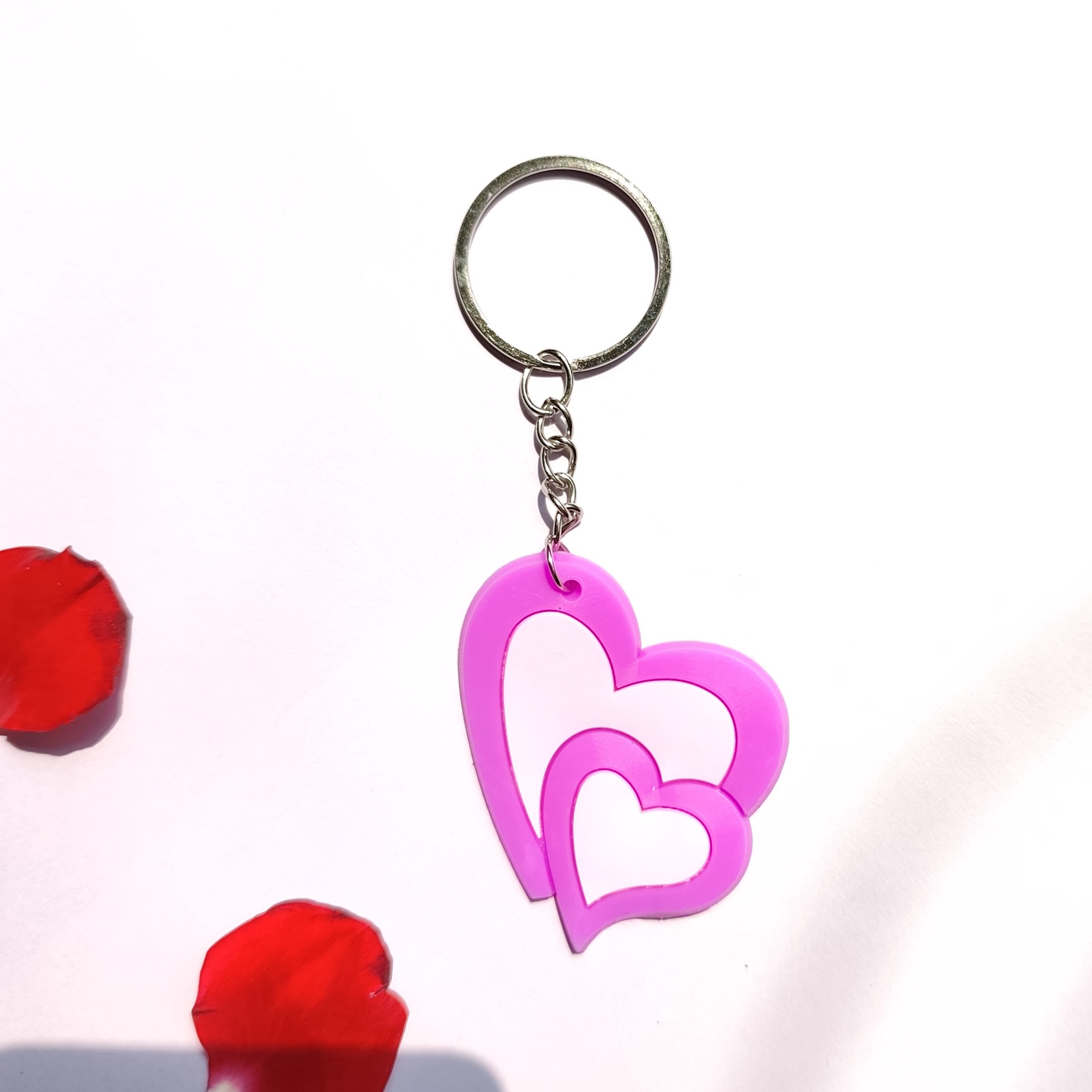 情人节软胶钥匙扣情人节礼物爱心桃心钥匙扣货源供应批发可爱详情16