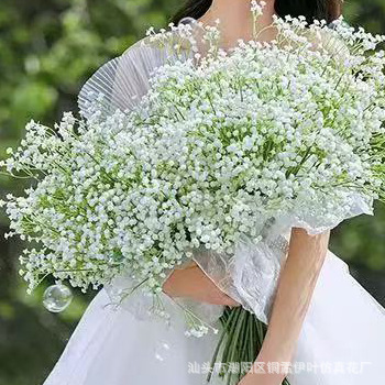 62cm108花单只仿真满天星花束婚礼装饰手捧花把束假花塑料花装饰详情8