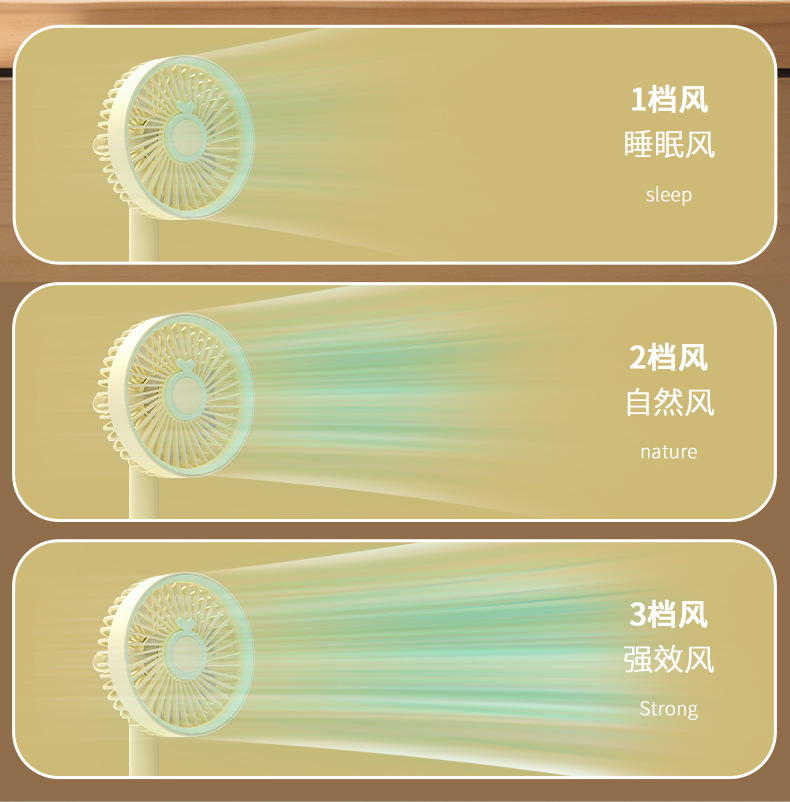 办公台式桌面usb小风扇学生便携式家用宿舍办迷你大风力充电风扇详情6