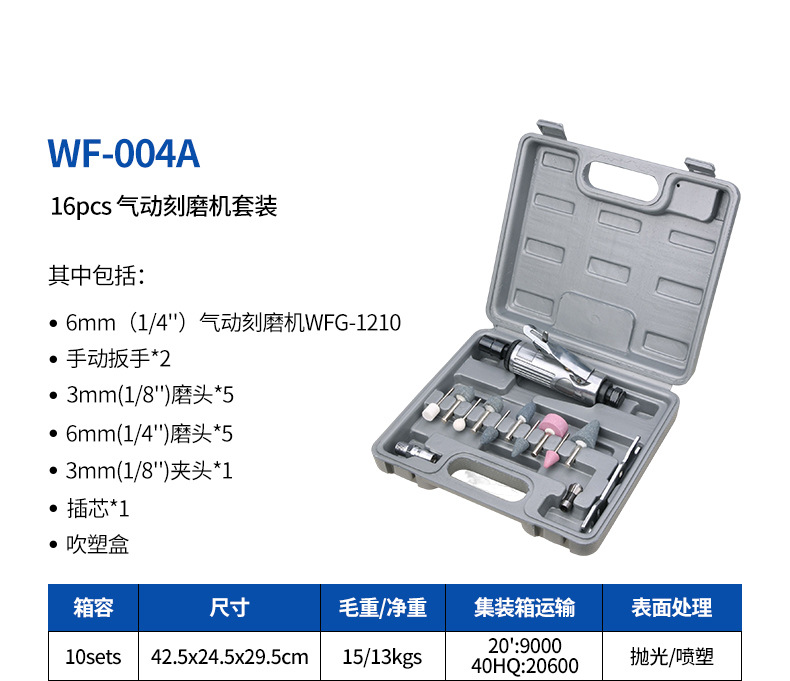 The pneumatic tool set WF-018A professional combination toolbox is durable and portable pic 15