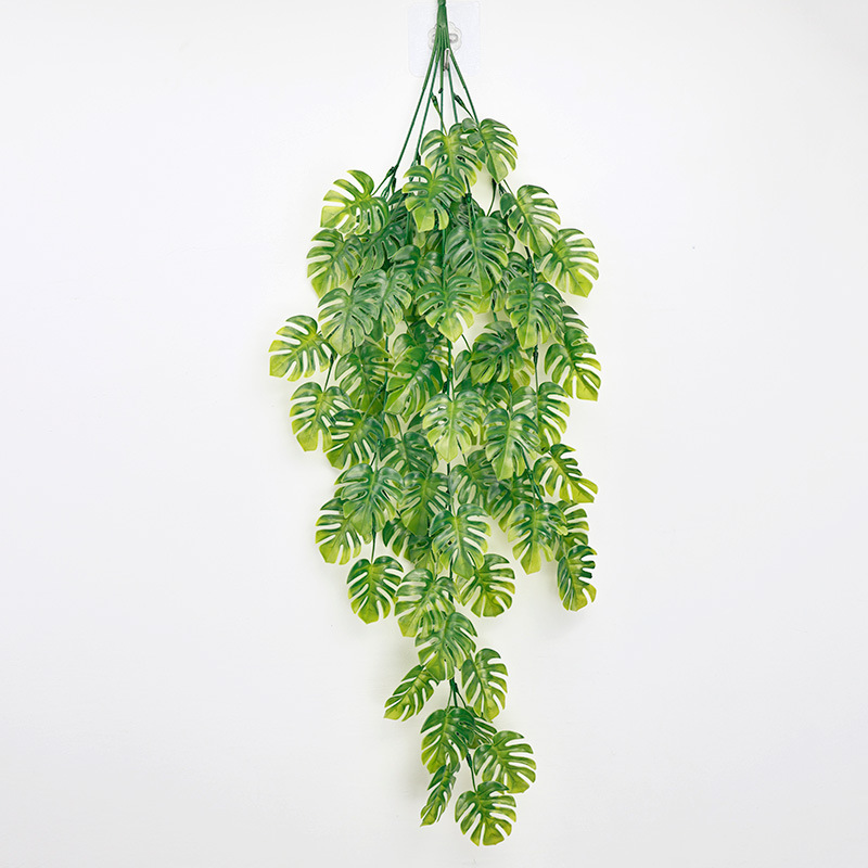 仿真龟背叶壁挂藤条绿植吊兰藤蔓家居装饰人造绿叶宠物园艺盆栽详情5