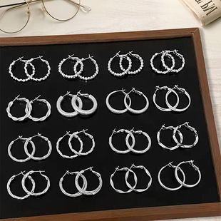 玫瑰刘亦菲同款耳环小香风菱格耳圈轻奢高级感爆款羽毛麦穗耳饰女详情35