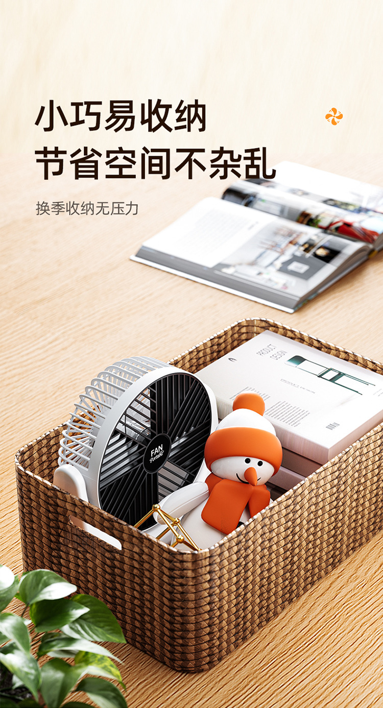 新款桌面风扇超静音USB充电式家用宿舍办公室户外大风力超长续航详情18