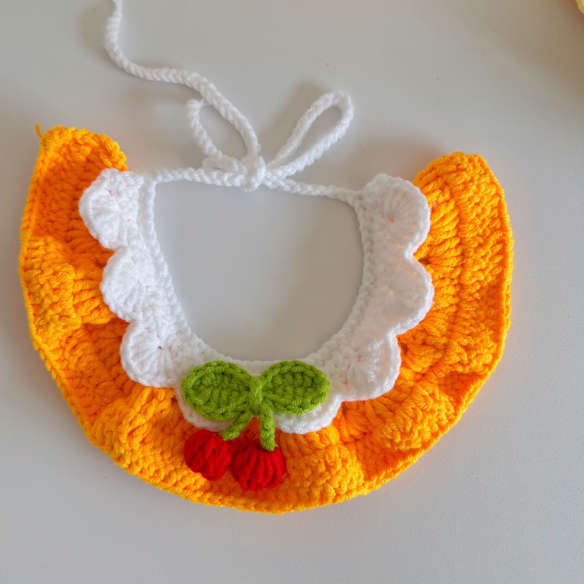 Pet hand-woven necklaces, cute cat knitted necklaces, kitten neck rings, small dog neck decorations pic 7