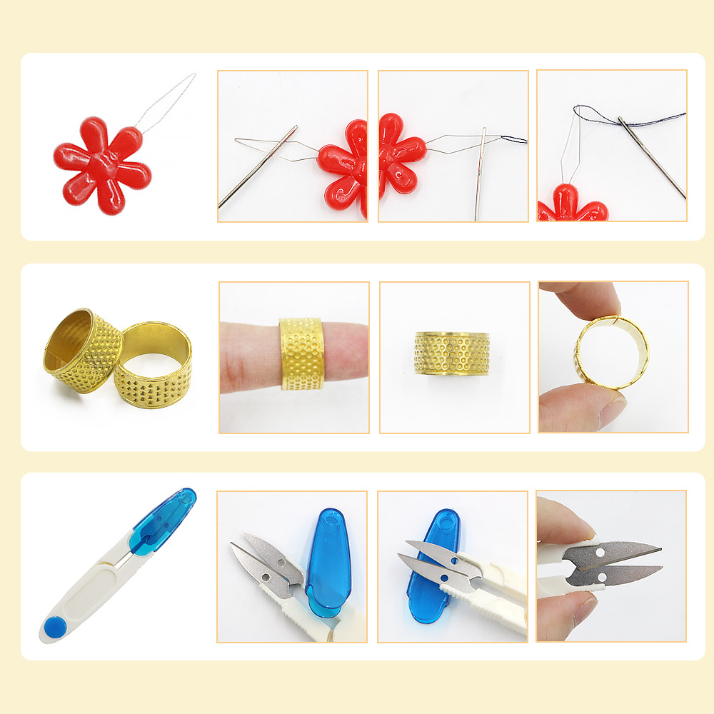 Cross-border multi-style DIY sewing tools 35-piece set, elastic band rod needle threading machine, big eye needle threading machine pic 5