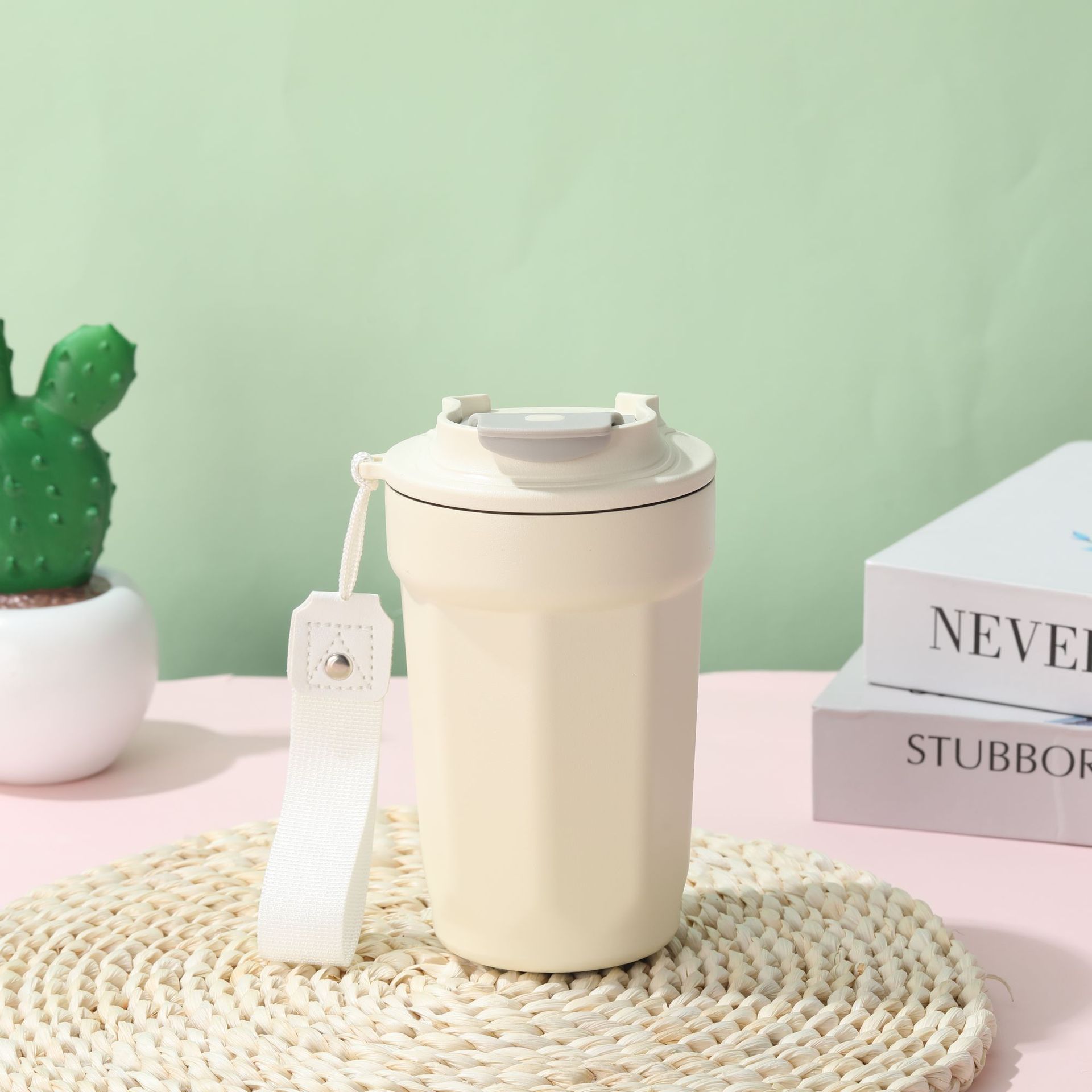 New 316 stainless steel insulated cup, portable double-drinking octagonal coffee cup, outdoor sports portable cup, car water cup pic 5