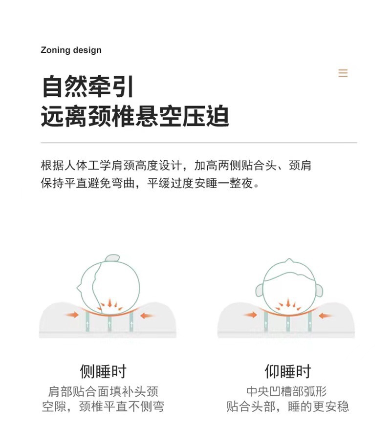 新款荞麦壳反牵引护颈椎乳胶枕头助睡眠纤维枕芯家用单人枕头批发详情16