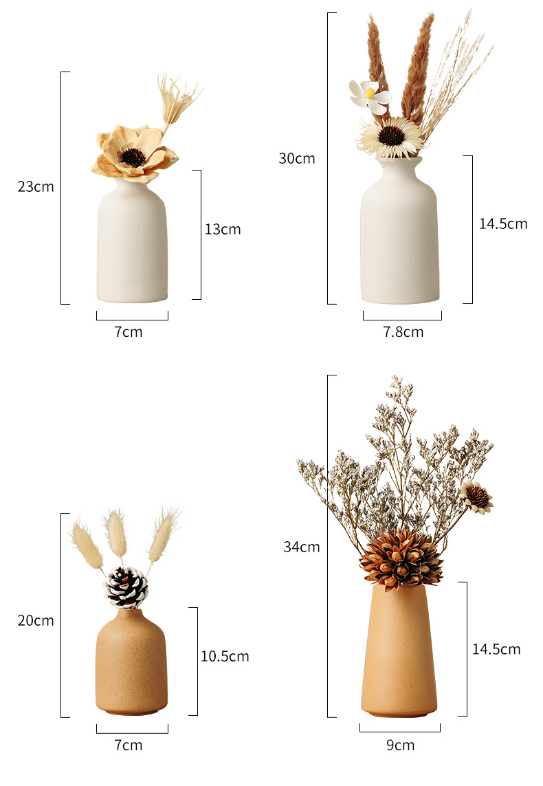 2026 Healing dry flower vase, small decorative item, living room coffee table, entrance hall sideboard, TV cabinet, high-end flower arrangement decoration pic 12