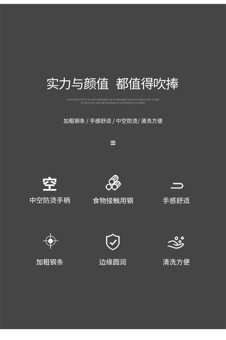 Stainless steel large strainer, household kitchen oil-frying filter, wire strainer, round tube, double-wire large noodle and dumpling scooping strainer pic 3