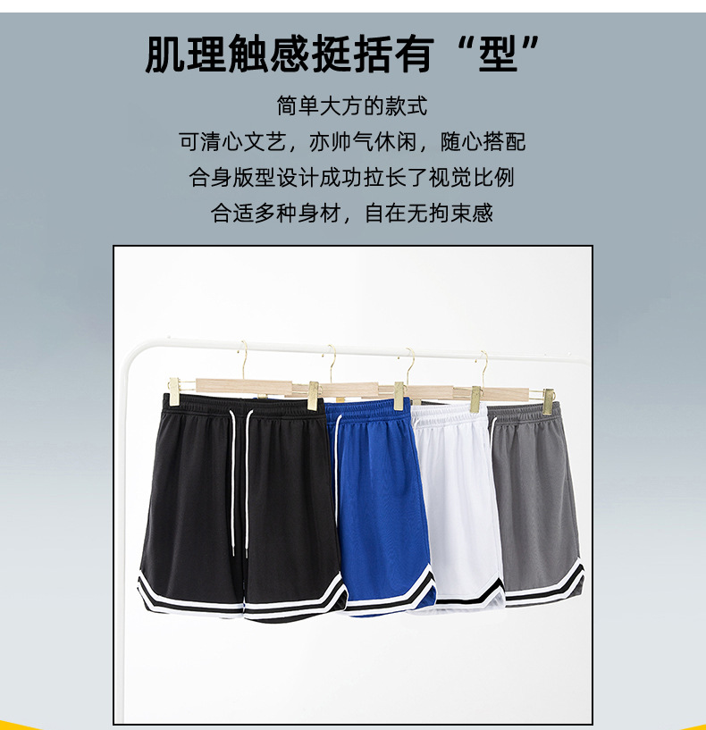 夏季冰丝短裤男潮流薄款沙滩裤宽松百搭直筒大码休闲运动中裤男详情3
