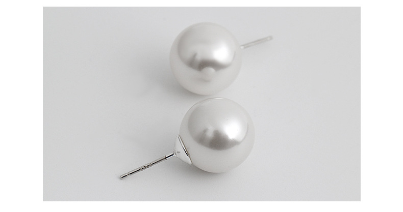 fever同款珍珠耳钉正圆大颗强光珍珠耳钉ins风简约气质银针耳钉女详情16