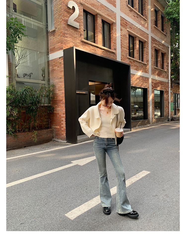 全牛皮~真皮小皮鞋女英伦风乐福鞋2023年新款圆头厚底日常JK单鞋详情29