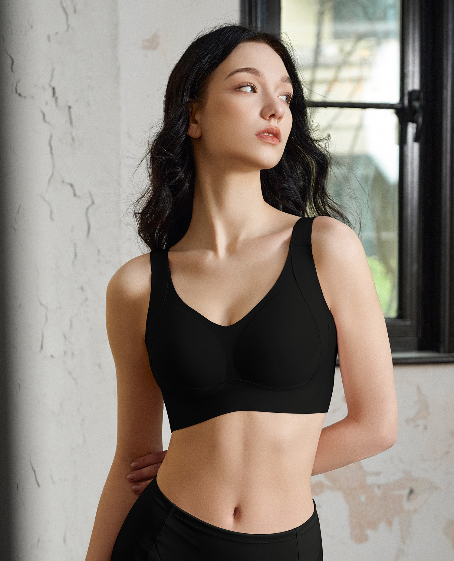 Full-cup latex bra for women, thin cup side-folding and adjustable bra, with a large bust that looks smaller, lifting and anti-sagging pic 17