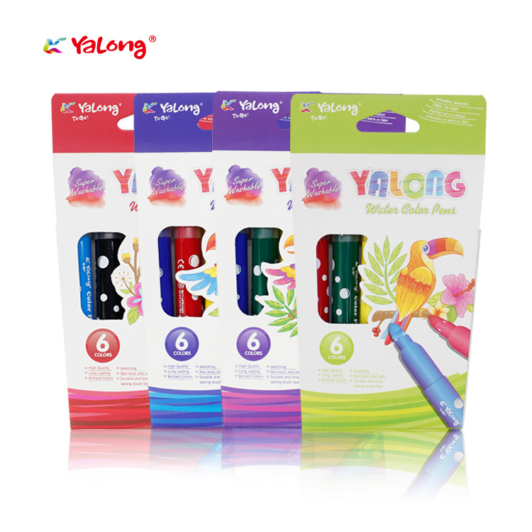 Yalong Cross-border Watercolor Pens 6-color professional and affordable watercolor pens pic 2