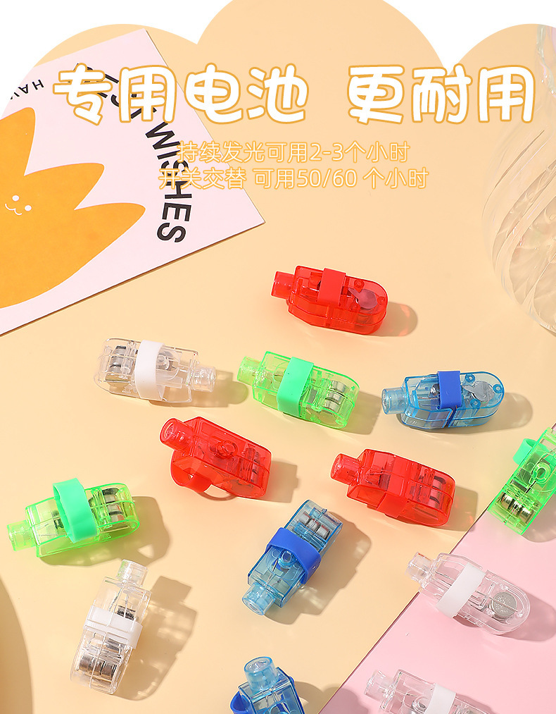 Factory direct supply of LED light-emitting finger lights, toys, nightclubs, concert cheering, dazzling laser flashing, street stall supplies pic 3